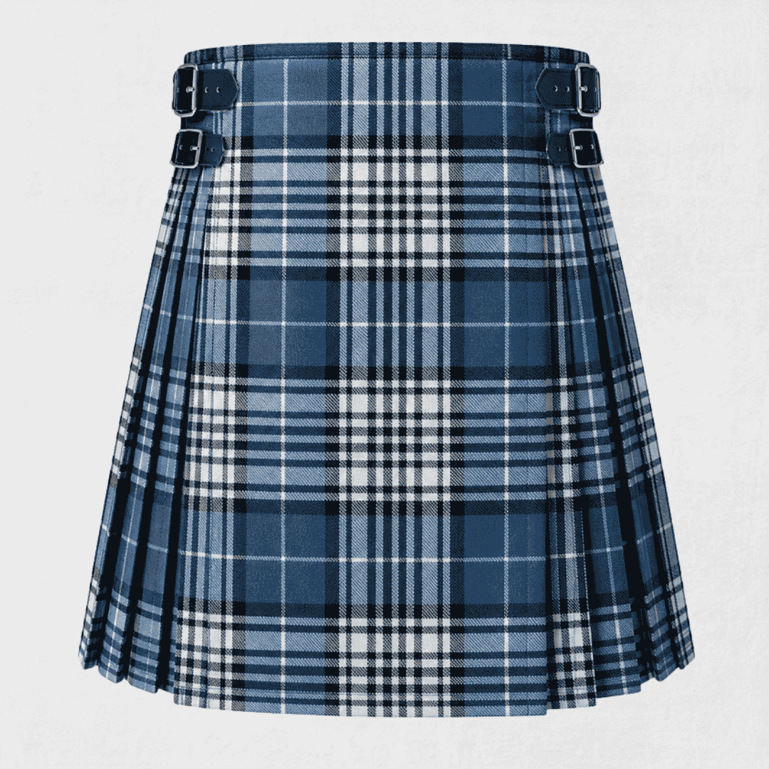 Napier Tartan Kilt featuring authentic Scottish clan tartan with traditional pleated Highland design