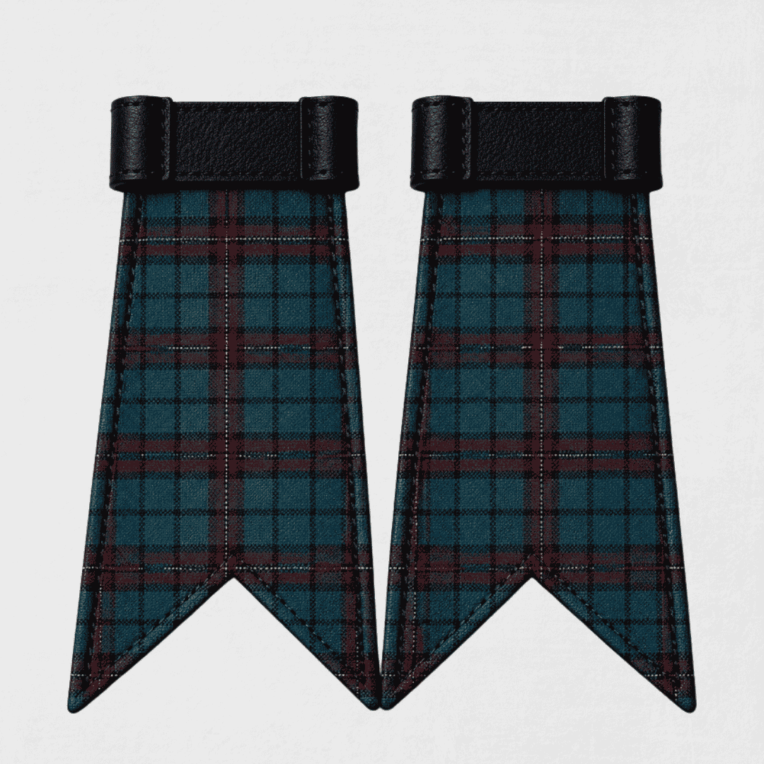 Orkney Clan tartan flashes accessory for Scottish kilt hose and traditional Highland dress wear