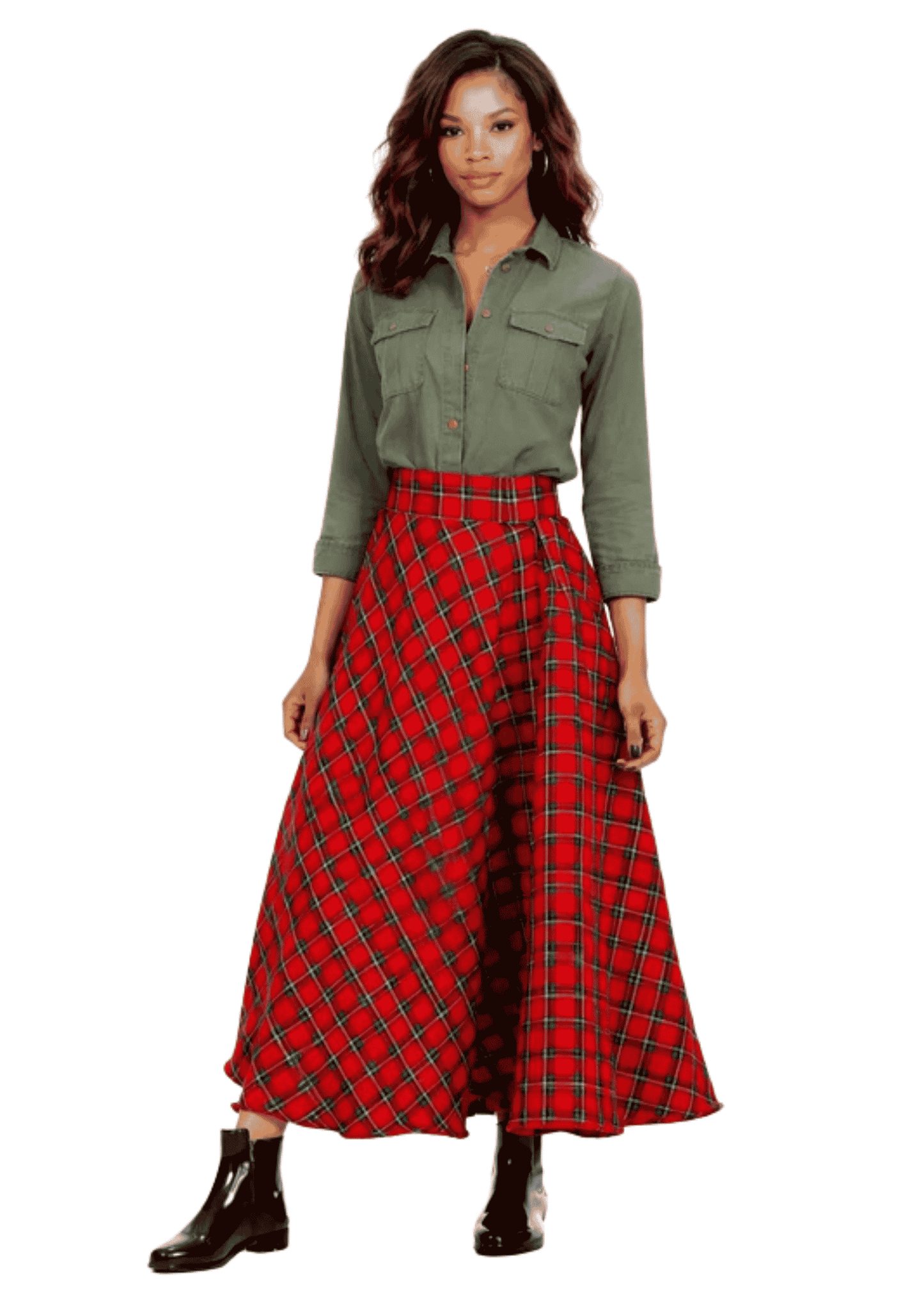 Pleated everyday skirt with classic pleats and comfortable waistband for daily and casual wear