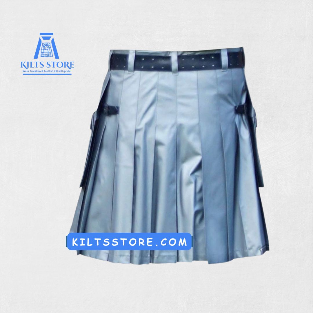 Hand-Made Modern Utility Kilt – Rear View with Clean, Tailored Design