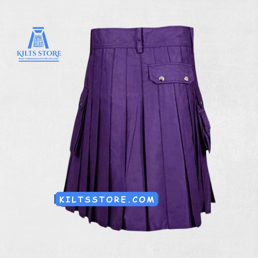 Premium Scottish Utility Kilt Design – Back with Pleats and Reinforced Details