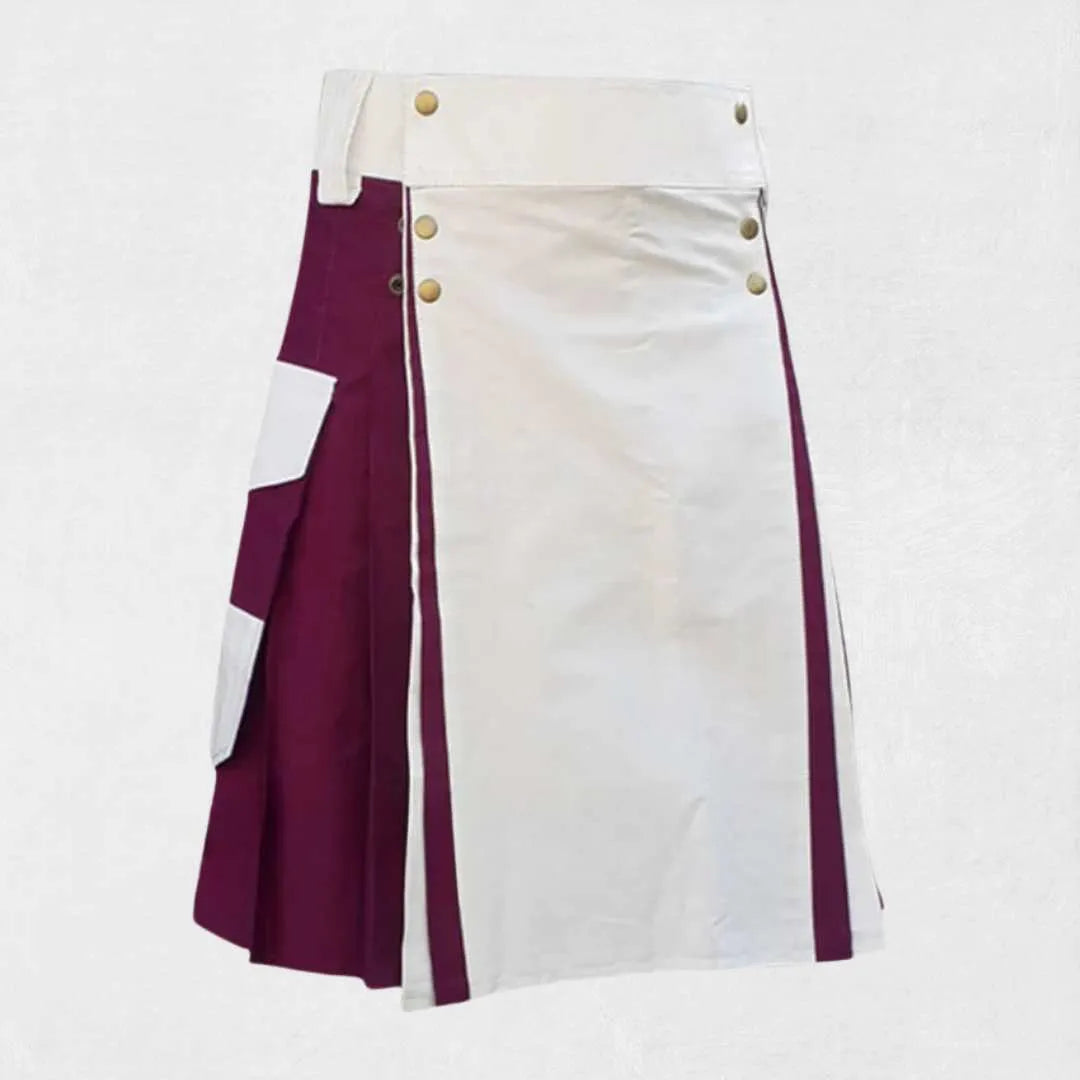 Premium Scottish utility kilt with modern design and cargo pockets