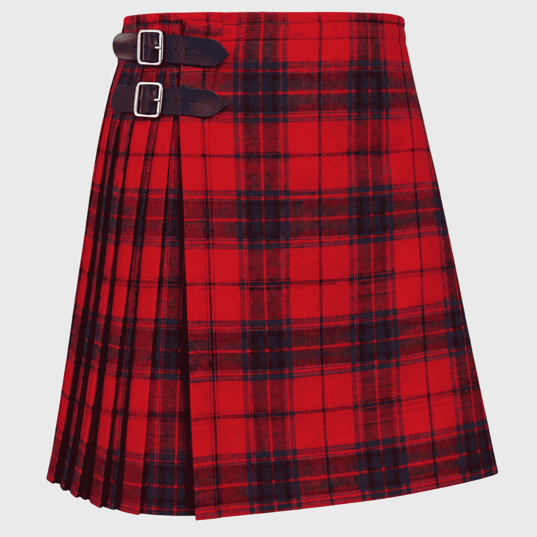 Robertson Tartan Kilt featuring traditional Scottish clan tartan with knife pleats and classic Highland styling