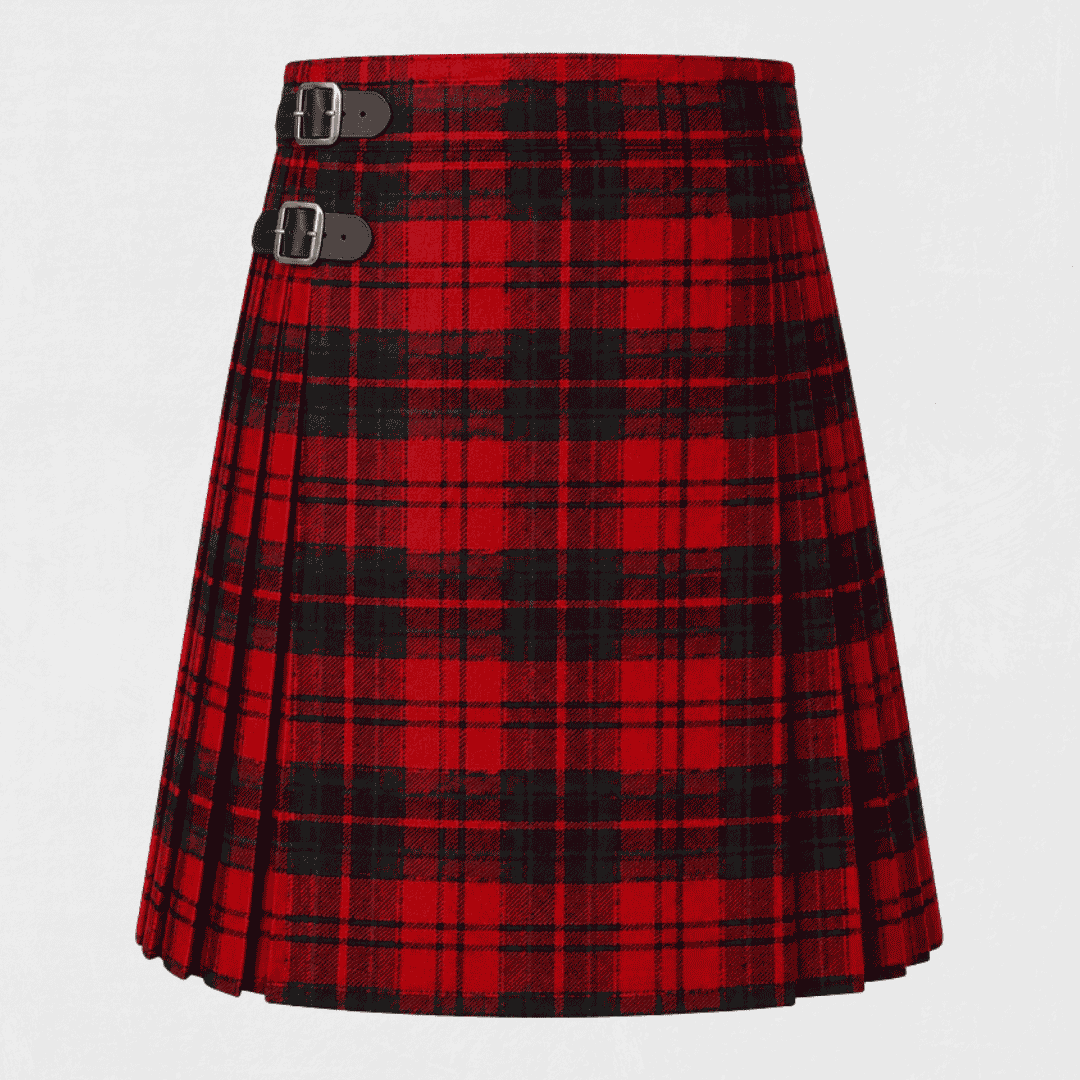 Ross Tartan Kilt featuring authentic Scottish clan tartan with traditional pleated Highland design