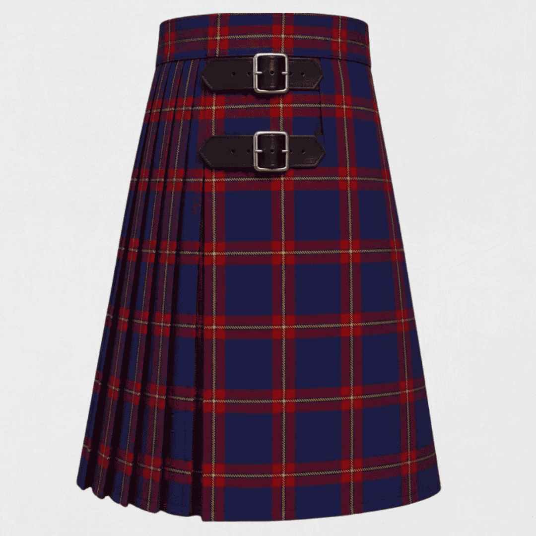 Salvation Army Tartan Kilt featuring authentic tartan pattern with traditional pleated Highland design