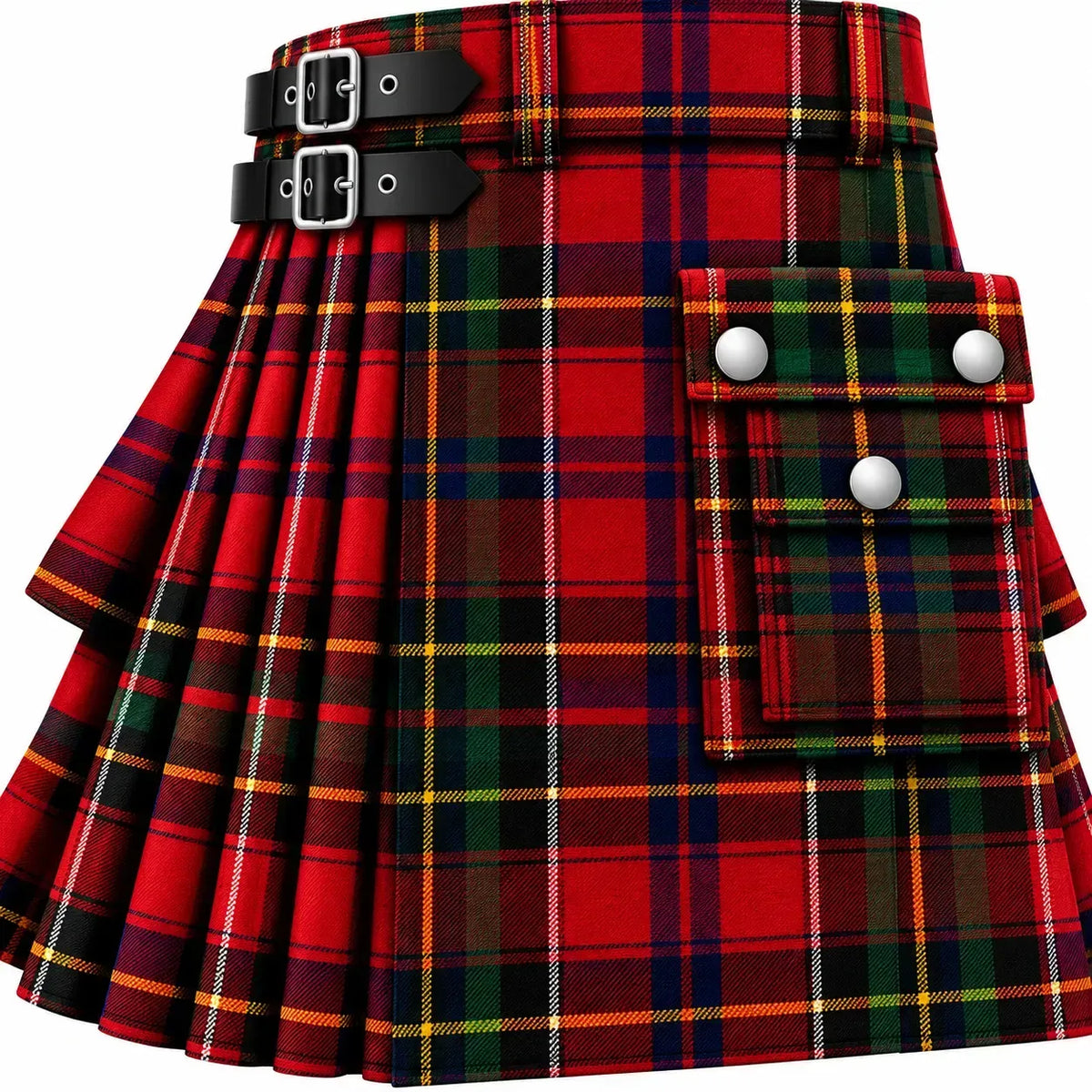 Scott Red Variation Tartan Kilt in traditional Scottish Highland style