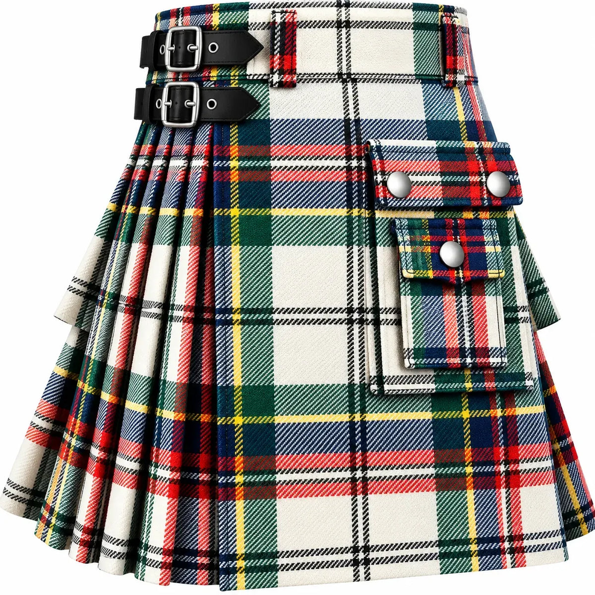 Stewart Dress Modern Tartan Kilt in traditional Scottish Highland style