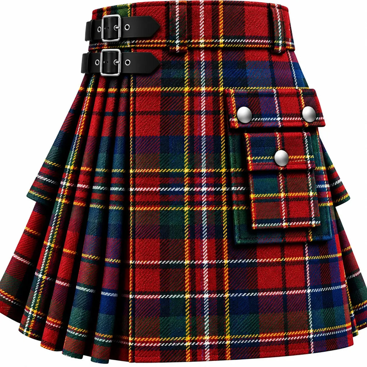 Stewart Prince Charles Edward Tartan Kilt in traditional Scottish Highland style
