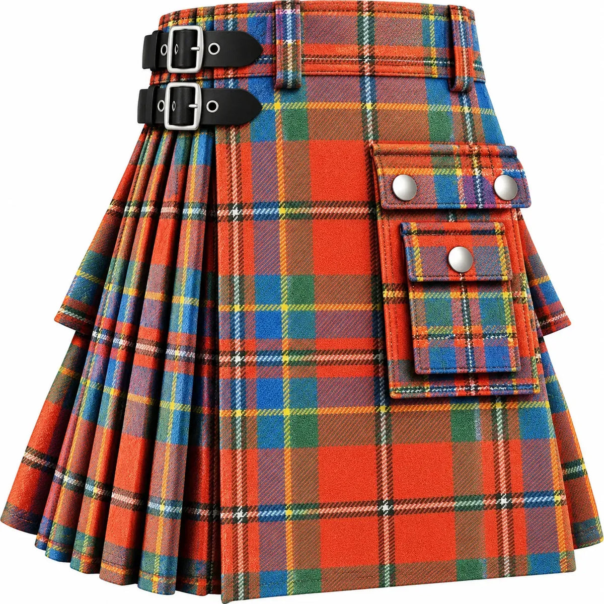 Stewart Royal Ancient Tartan Kilt in traditional Scottish Highland style
