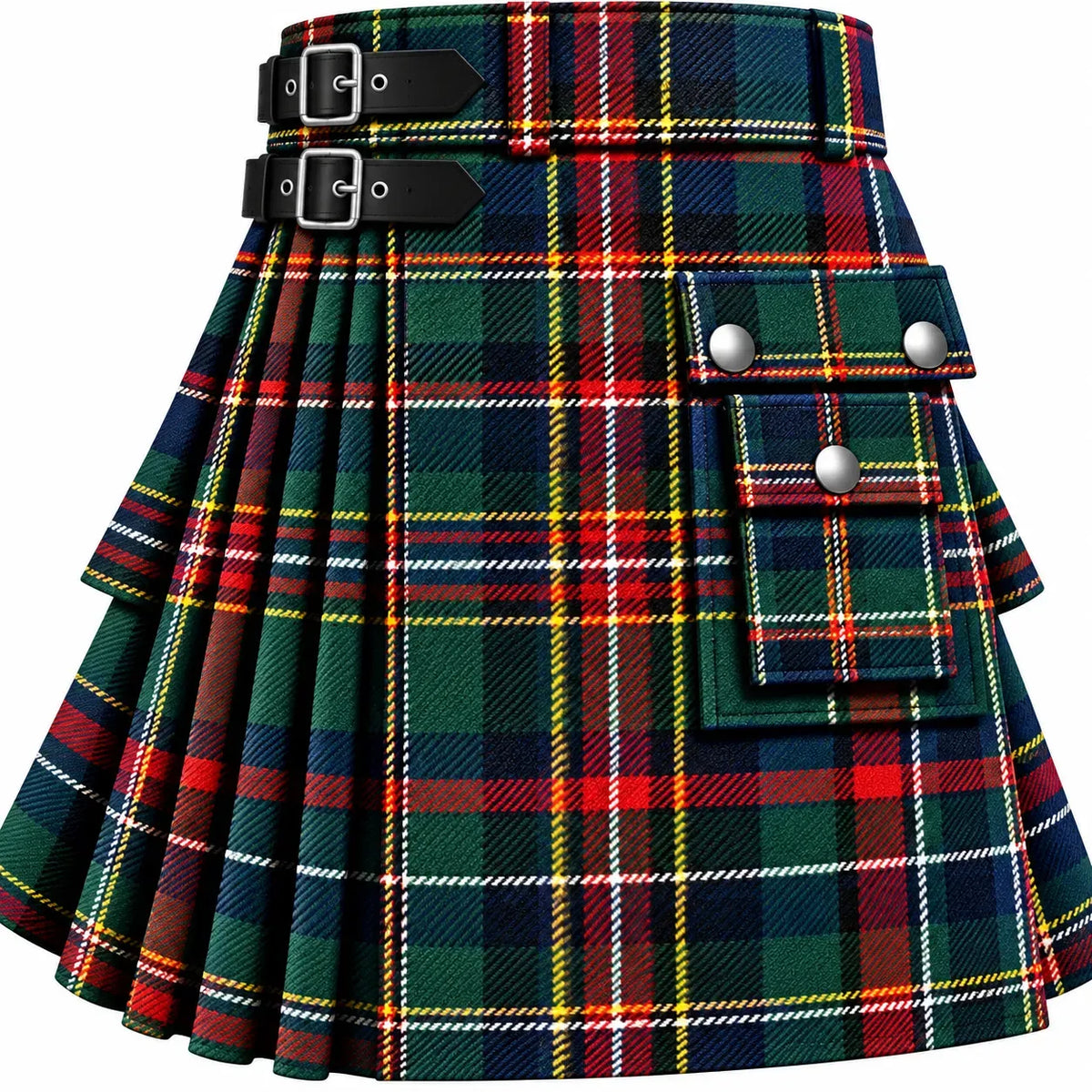 Stuart of Bute Tartan Kilt in traditional Scottish Highland style