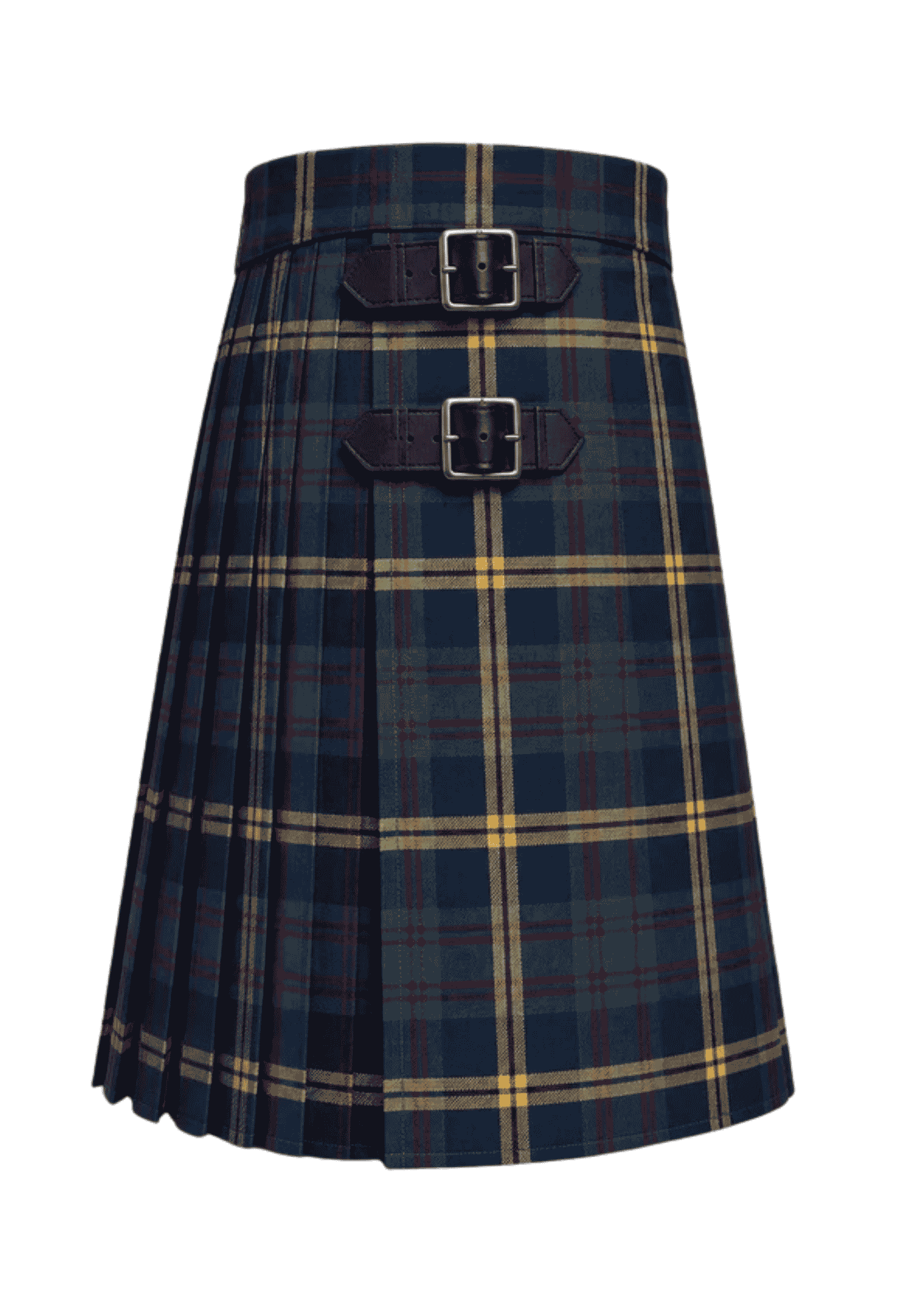 US Marine Tartan Kilt featuring military-inspired tartan with traditional pleated Highland design
