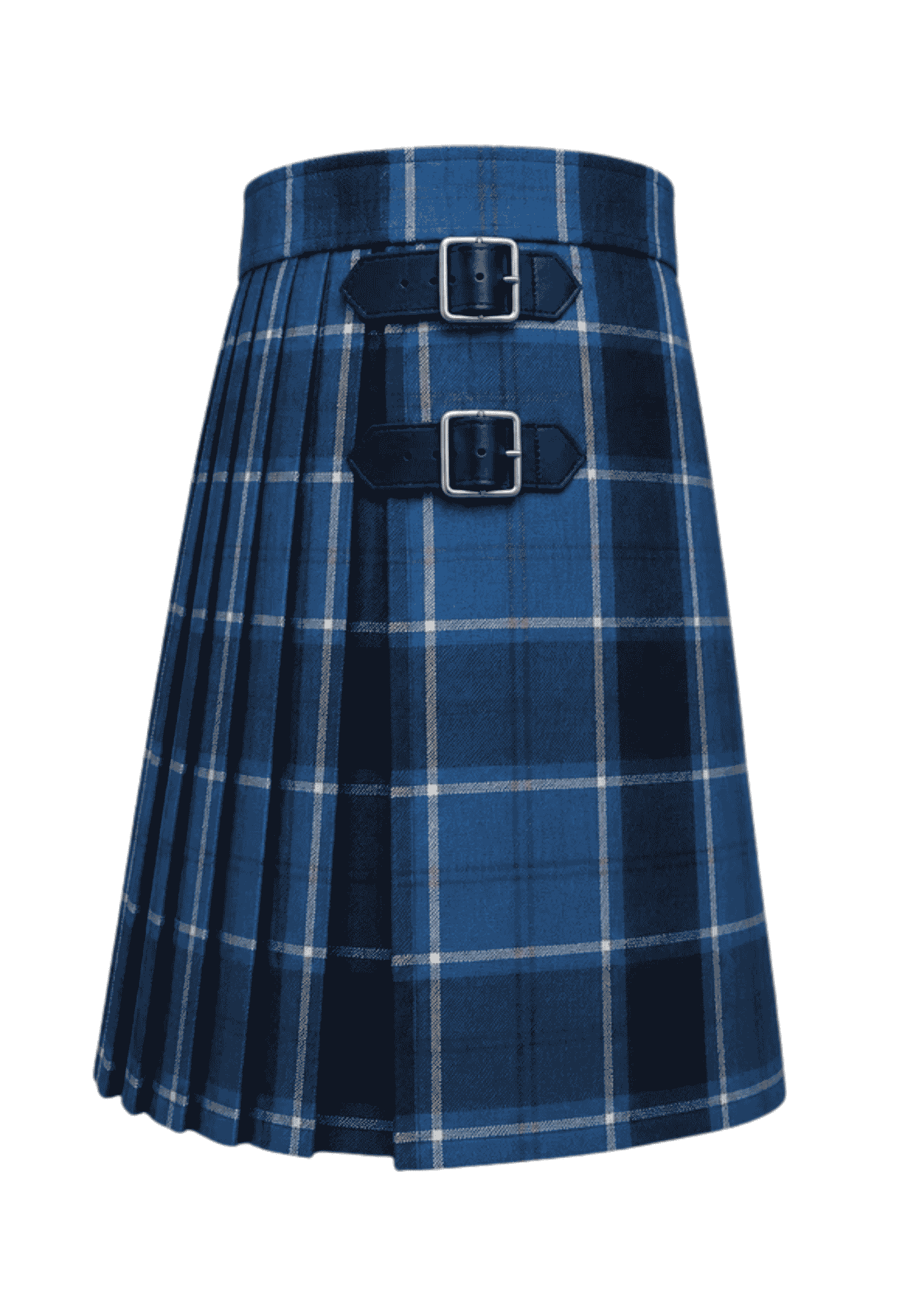 US Navy Tartan Kilt featuring military-inspired tartan pattern with traditional pleated Highland design