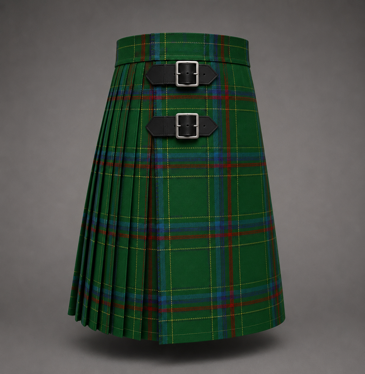 US Seabees Tartan Kilt featuring military-inspired tartan with traditional pleated Highland design