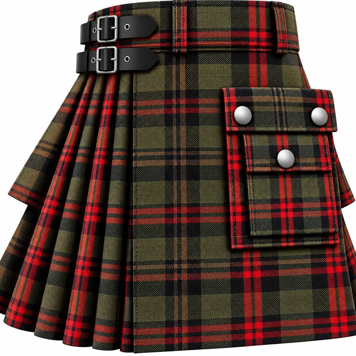 Wallace Hunting Muted Tartan Kilt in traditional Scottish Highland style