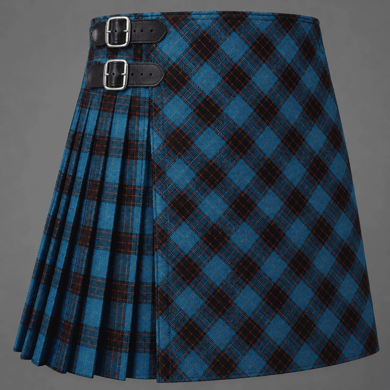 Wedderburn Tartan Kilt featuring authentic Scottish clan tartan with traditional pleated Highland design