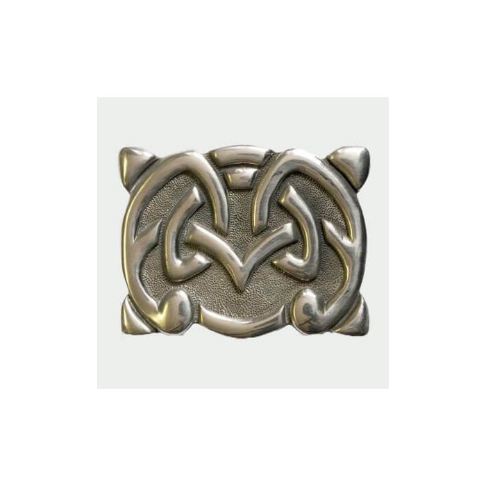 Stylish kilt buckles displayed on a variety of kilts and accessories.