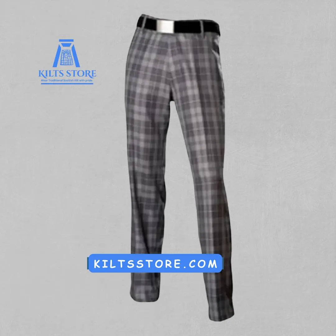 Custom Made Grey Granite Tartan Trouser