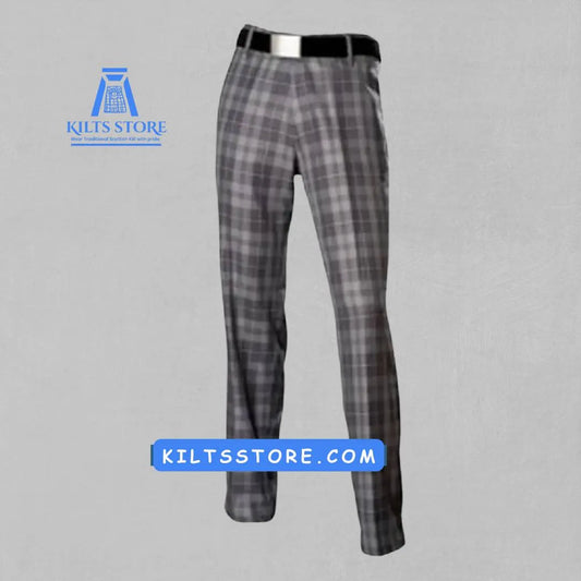 Custom Made Grey Granite Tartan Trouser