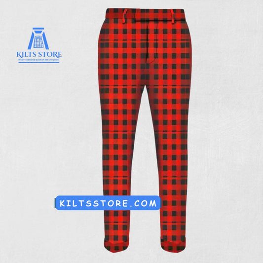 Custom-Made Rob Roy MacGregor Tartan Trouser - Front View showcasing the traditional Rob Roy MacGregor Tartan pattern with a sleek, tailored fit.