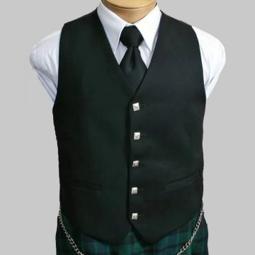 5 button Argyll kilt vest traditional Scottish waistcoat worn with Highland outfit