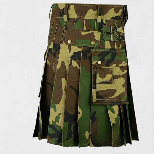 Premium-Quality-Scottish-Army-Camouflage-Utility-Kilt - KiltsStore