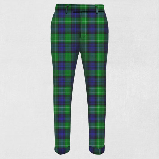 Hand Made Abercrombie Tartan Trouser - Front View showcasing the classic Abercrombie Tartan pattern with a tailored fit.