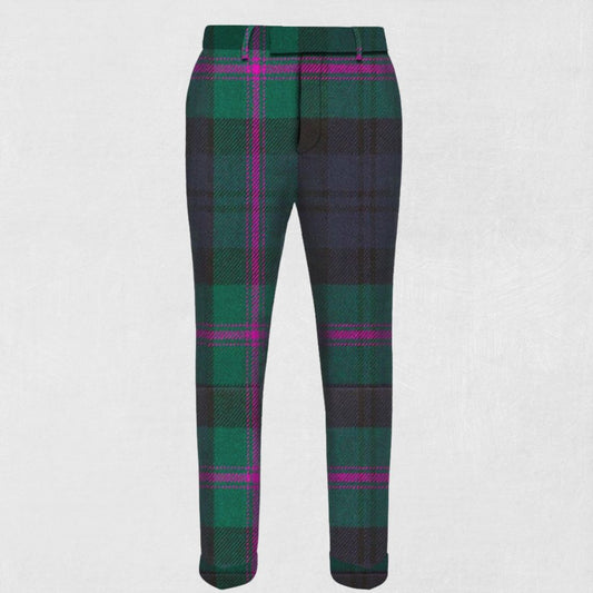 Handmade Baird Tartan Trousers - Front view showcasing the classic Baird tartan pattern and tailored fit.