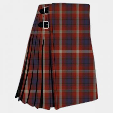 Ainslie Tartan Kilt featuring authentic Scottish clan tartan with traditional pleated Highland design
