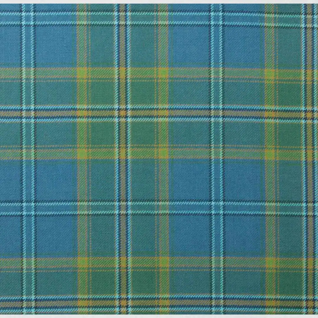 All Ireland Blue Irish Tartan Kilt with blue, green, white, and red Celtic pattern