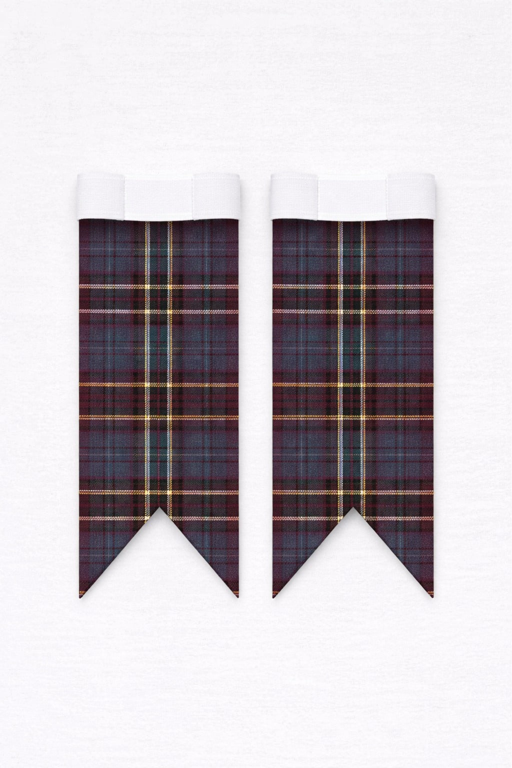 Anderson Modern tartan flashes worn with traditional Scottish kilt hose for Highland dress