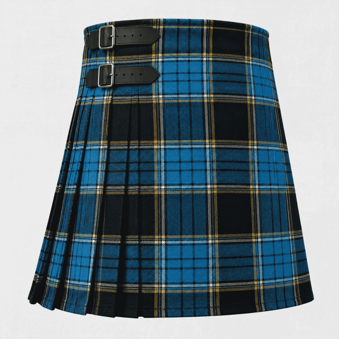 Anderson Tartan Kilt featuring traditional Scottish clan tartan with knife pleats and classic Highland styling