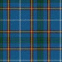 Bain tartan plaid traditional Scottish fly plaid worn over kilt with brooch
