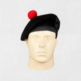 Balmoral Hat with Red & White Dicing – Traditional Scottish Bonnet