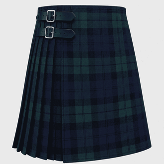 Black Watch Modern Tartan Kilt featuring traditional Scottish tartan, knife pleats, and classic Highland styling