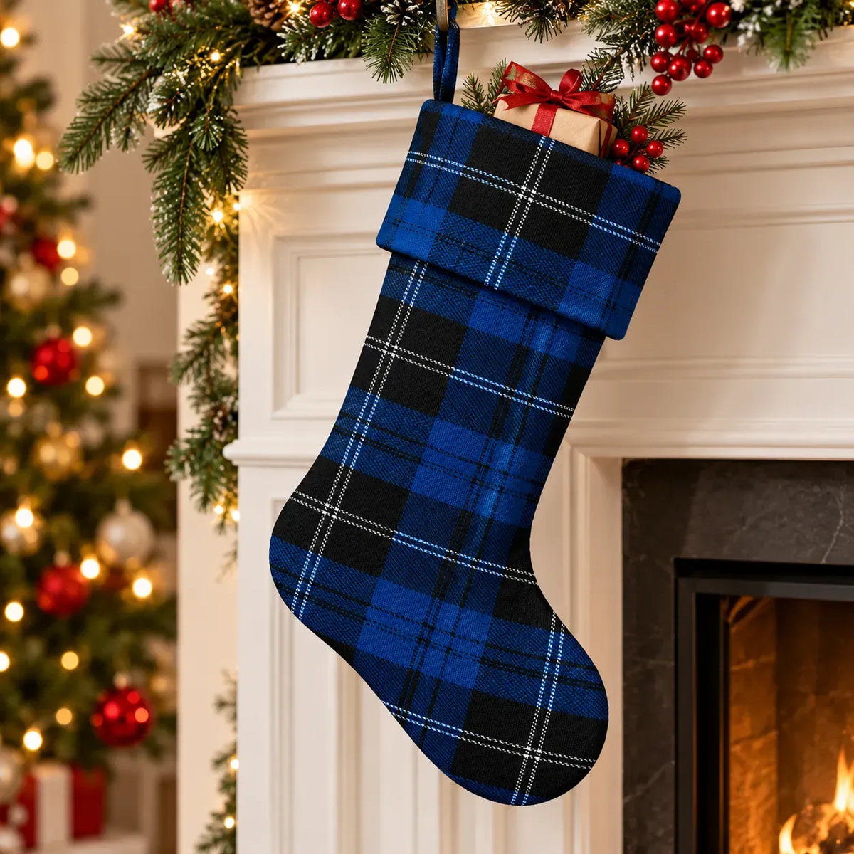 Black Watch Tartan Christmas Stocking