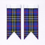 Blue Tartan Modern Flashes for Highland Dress Wear