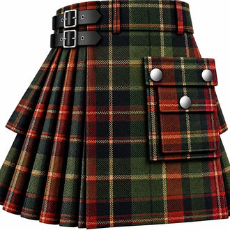 Bruce Old Ancient Tartan Kilt in traditional Scottish Highland style

