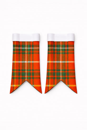 Bruce tartan kilt handmade in red, green, navy, and yellow pattern
