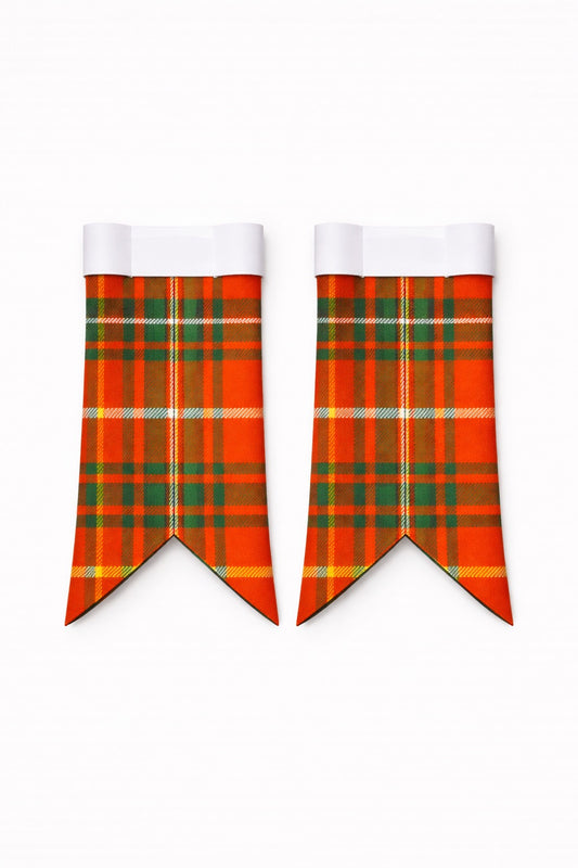 Bruce tartan kilt handmade in red, green, navy, and yellow pattern
