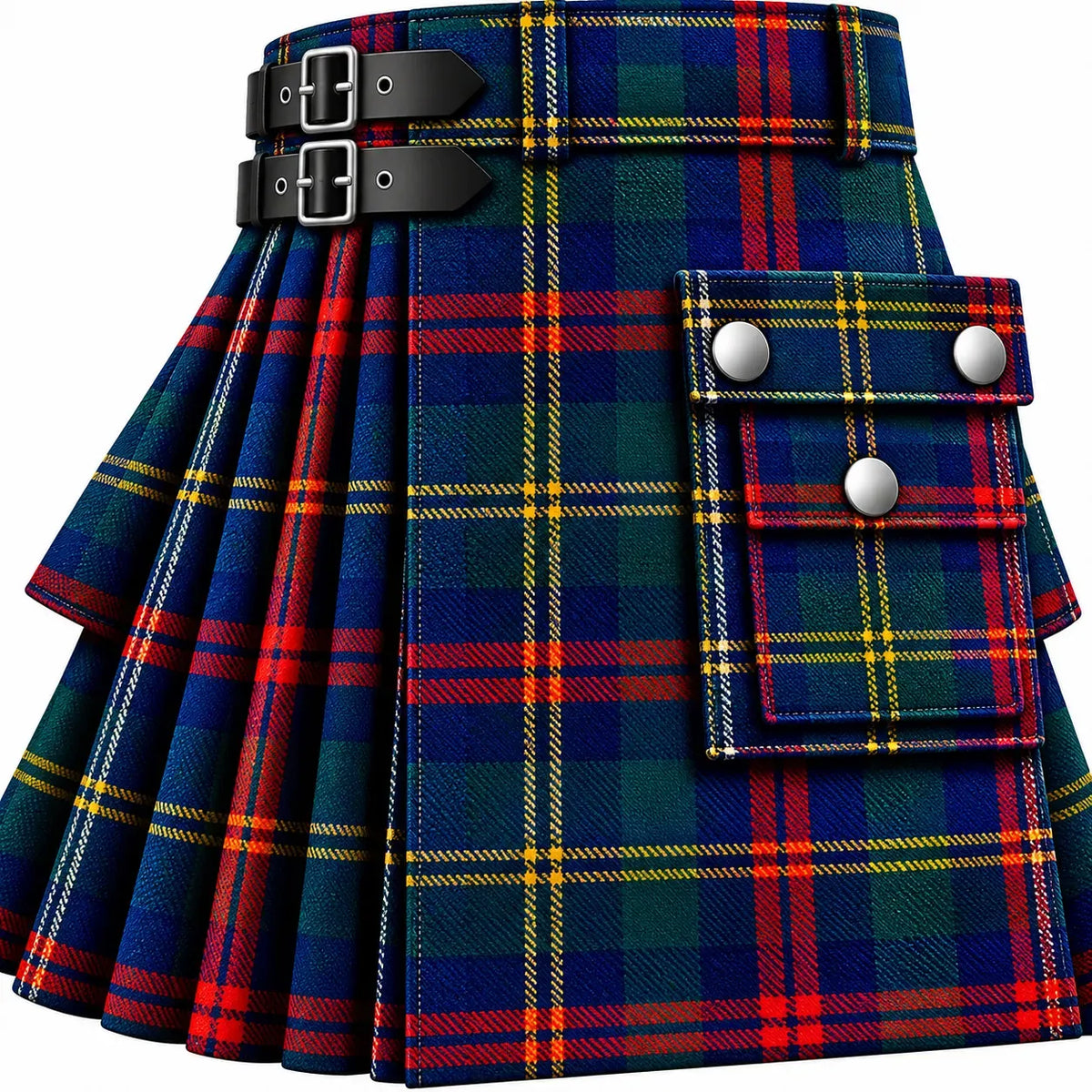 Bruce of Kinnaird Ancient Tartan Kilt in traditional Scottish Highland style