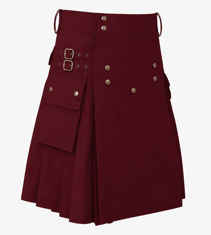 burgundy kilt