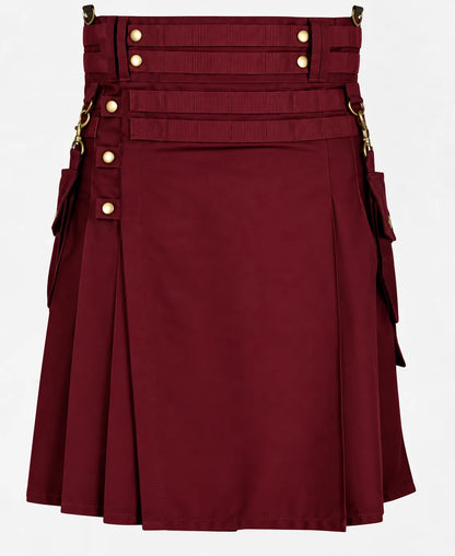 burgundy kilt