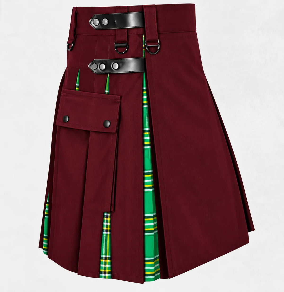 burgundy kilt