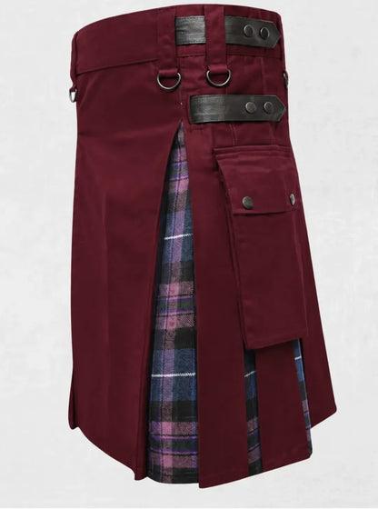 burgundy kilt