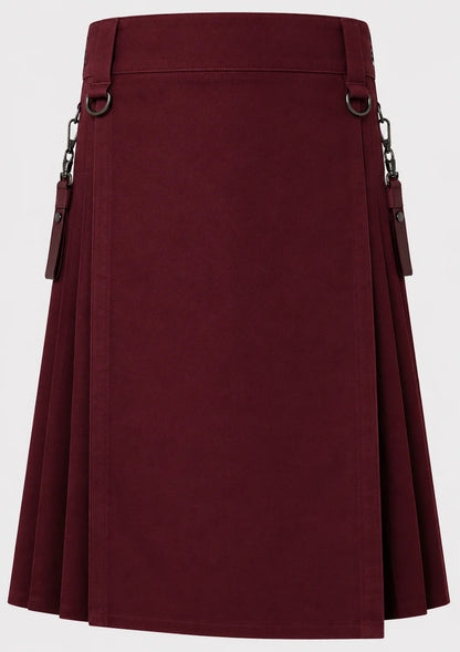 burgundy kilt