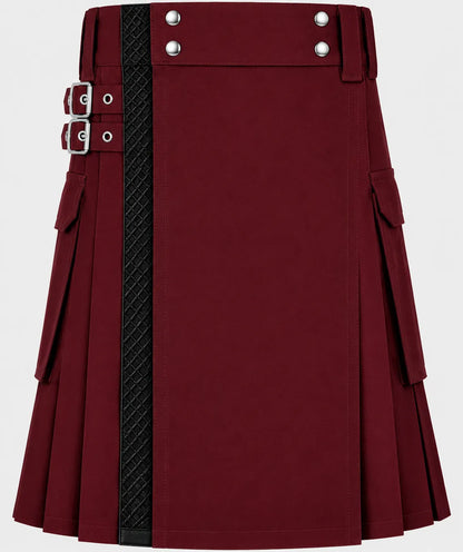 burgundy kilt