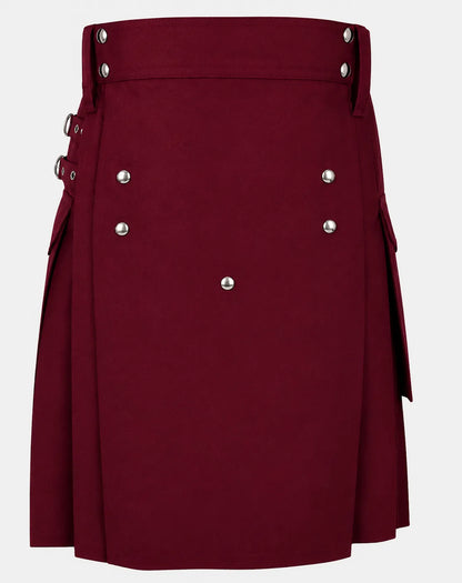 burgundy kilt