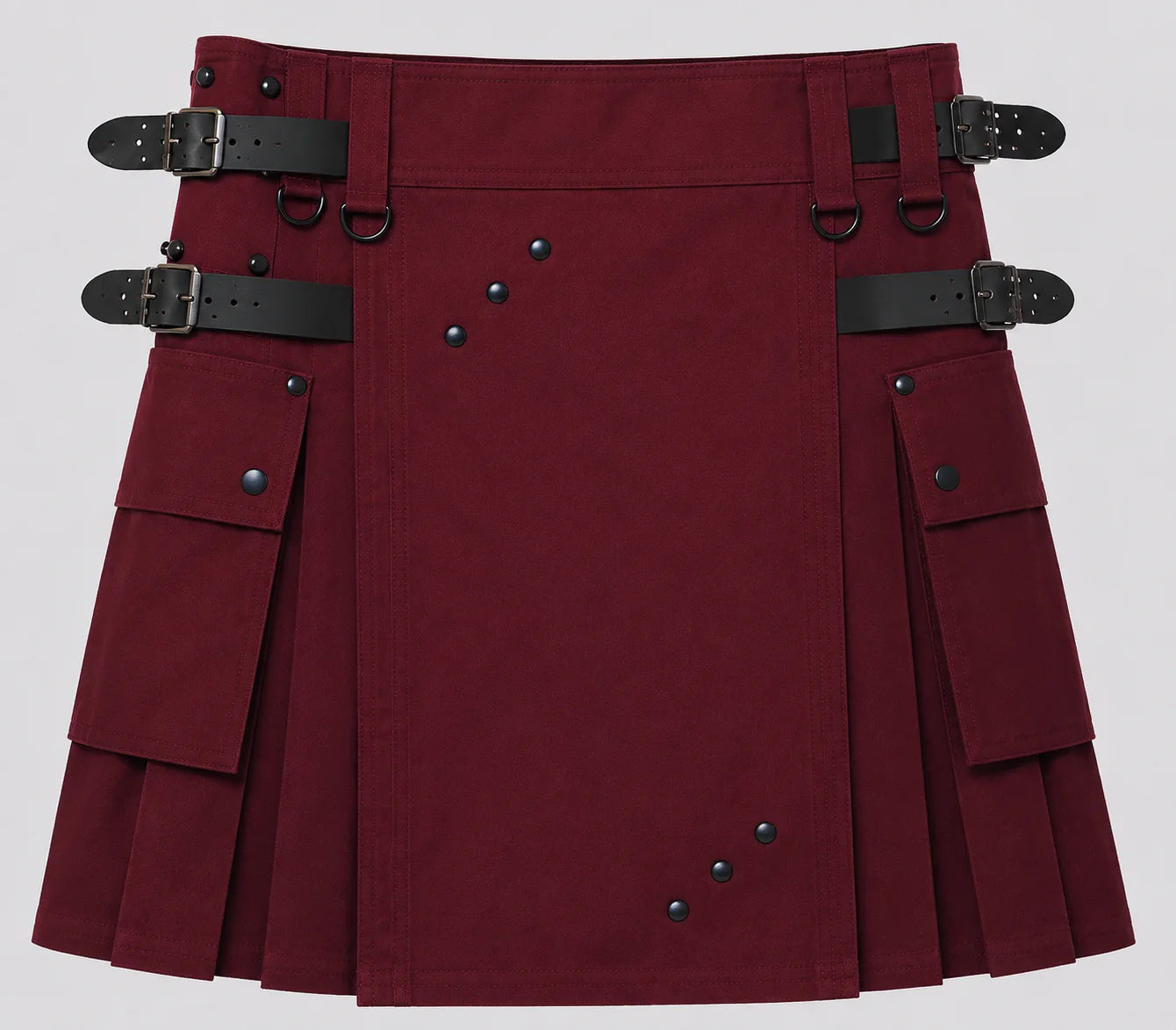 burgundy kilt