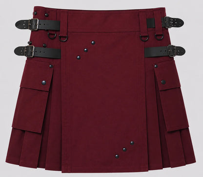 burgundy kilt
