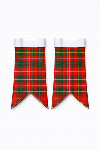 Burnett tartan kilt handmade in navy, green and red pattern
